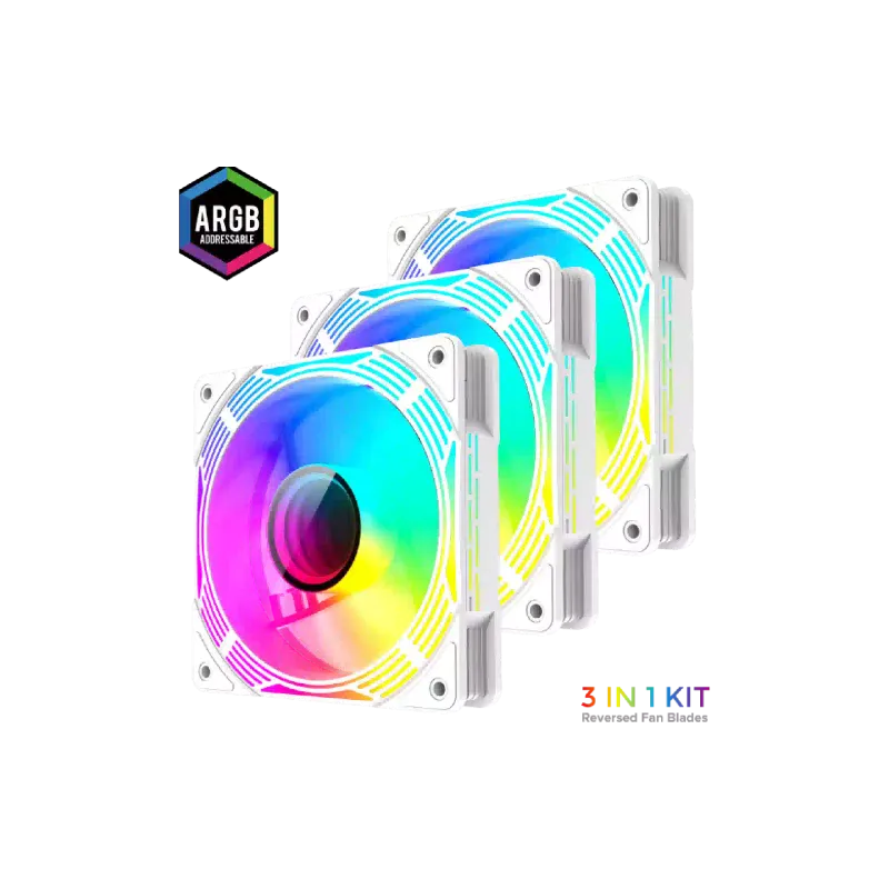 مروحة العلبة Gamemax (KF300R-WH)