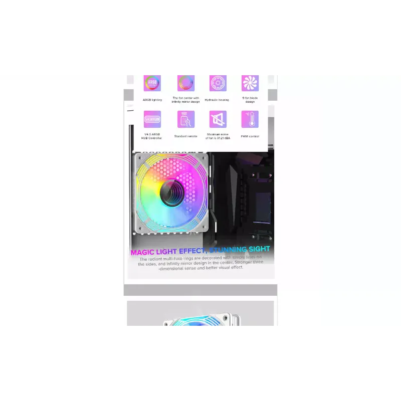 Корпусный вентилятор Gamemax  (KF300-WH)