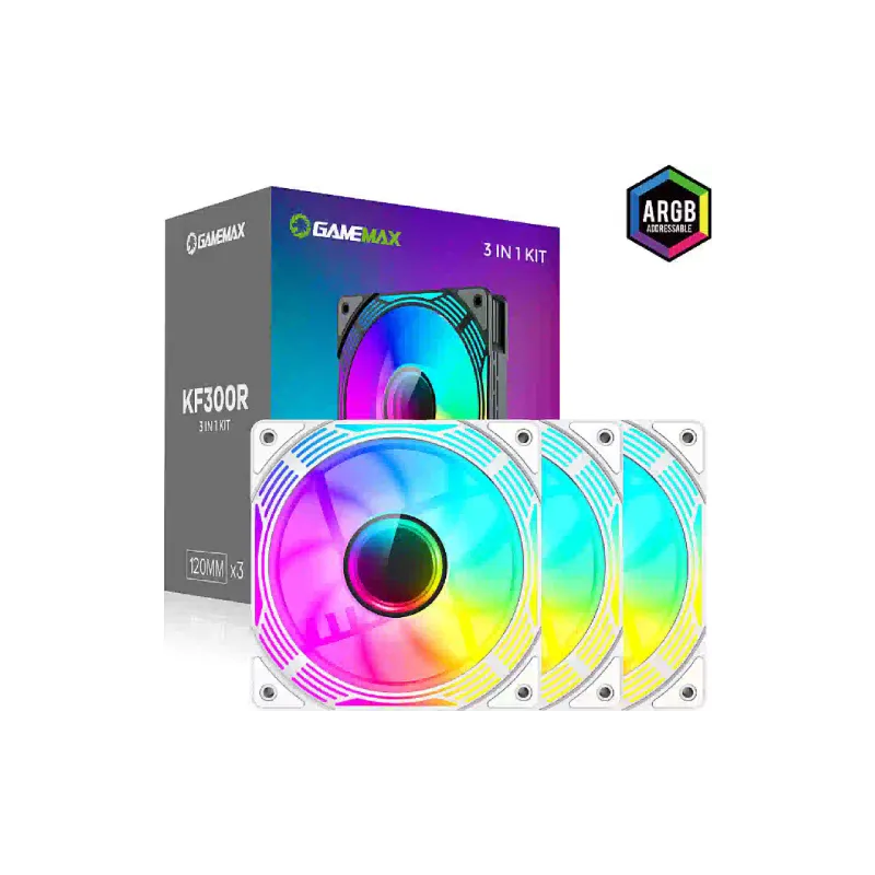 مروحة العلبة Gamemax (KF300R-WH)