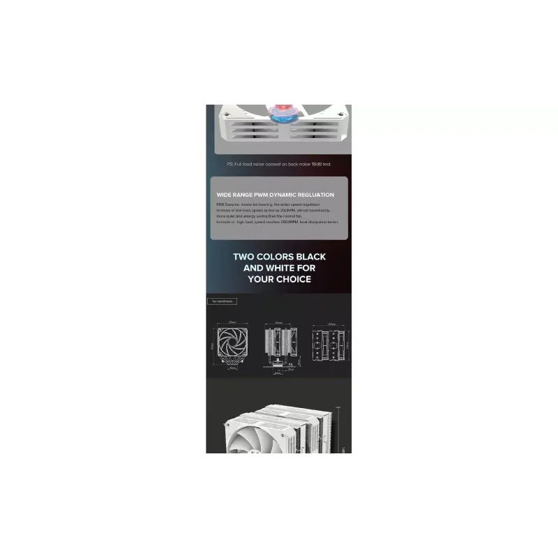 مبرد وحدة المعالجة المركزية Gamemax (Twin-600-White)
