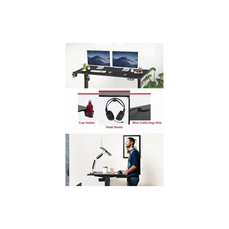 Számítógépasztal Gamemax, Black (D140-Carbon-EC)