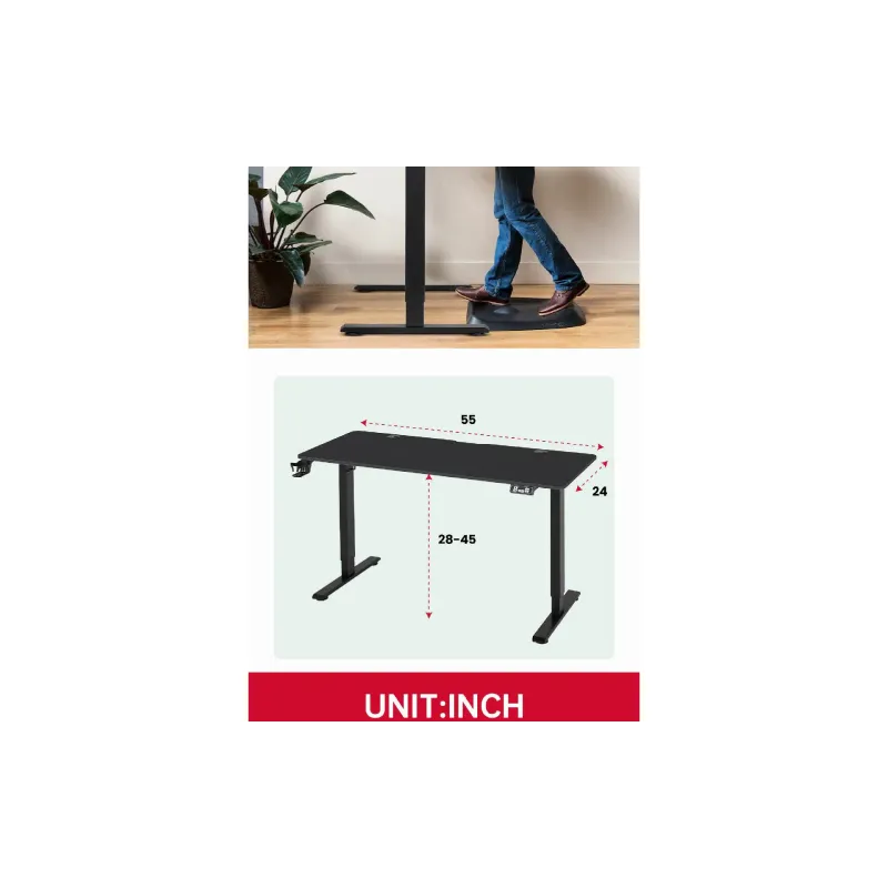 Számítógépasztal Gamemax, Black (D140-Carbon-EC)