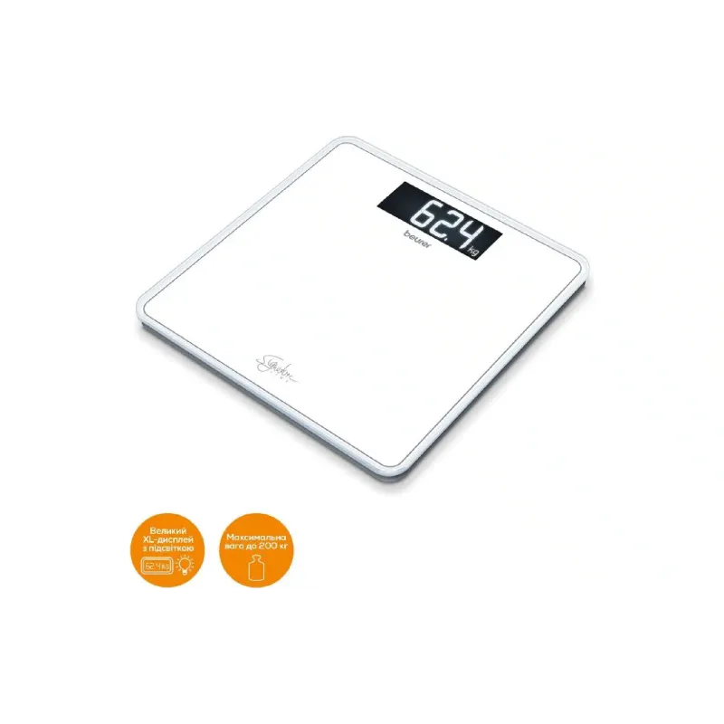 مقاييس الأرضية Beurer, White (GS_400_LINE_WHITE)
