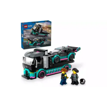 Konstruktőr LEGO City Race Car and Car Carrier Truck (60406)