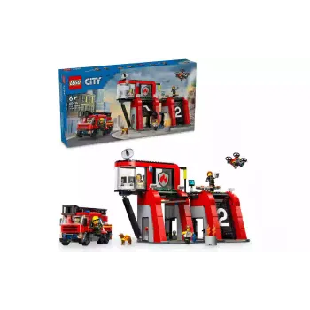 Κατασκευαστής LEGO City Fire Fire Station with Fire Truck (60414)