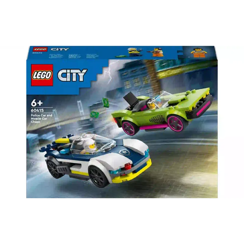 Construtor LEGO City Police Police Car and Muscle Car Chase (60415)