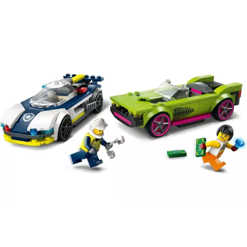 Construtor LEGO City Police Police Car and Muscle Car Chase (60415)