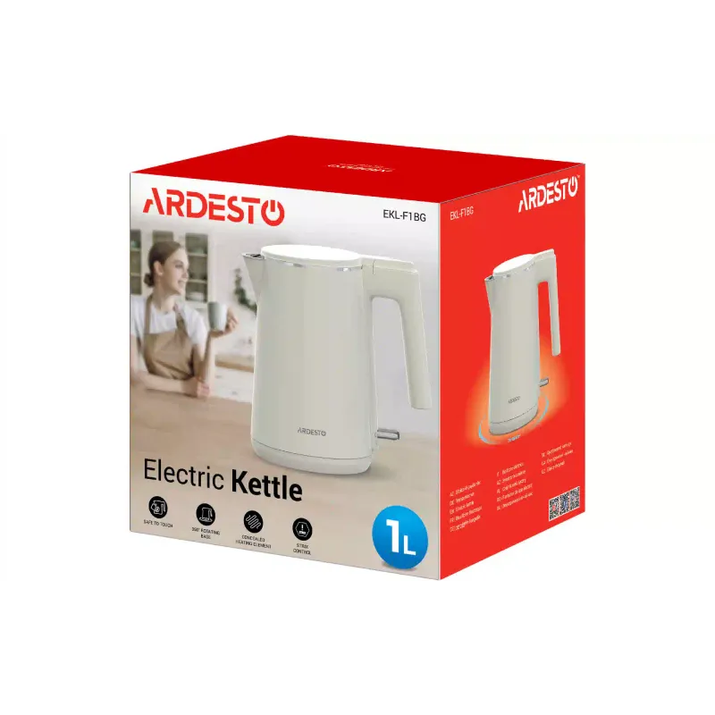 Elektromos vízforraló Ardesto, Beige (EKL-F1BG)