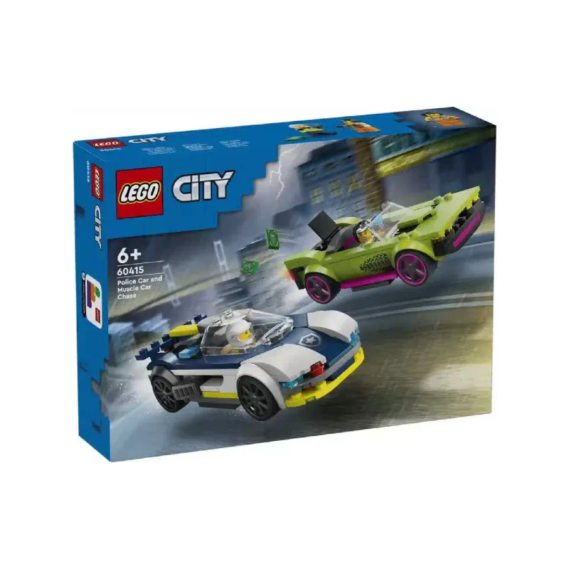 Construtor LEGO City Police Police Car and Muscle Car Chase (60415)