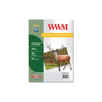 Φωτογραφικό χαρτί μεταξένιας γυαλάδας WWM (SG260.A3.20)