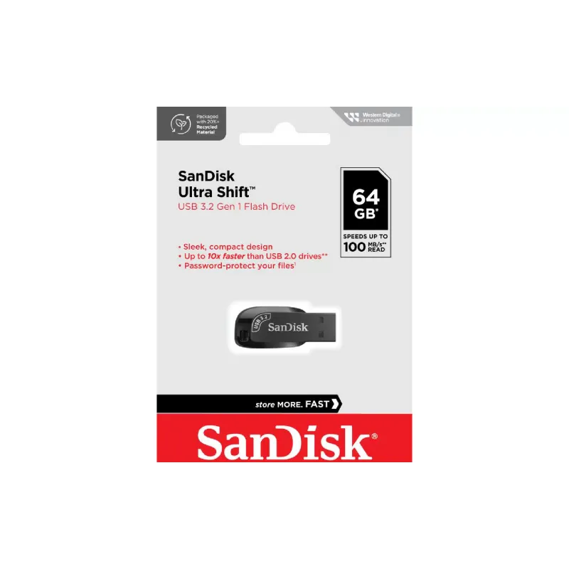 Накопитель USB Sandisk 64Gb Black (SDCZ410-064G-G46)