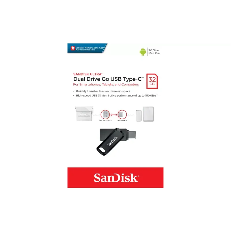 Накопитель USB Sandisk 32Gb/32Gb Black (SDDDC3-032G-G46)