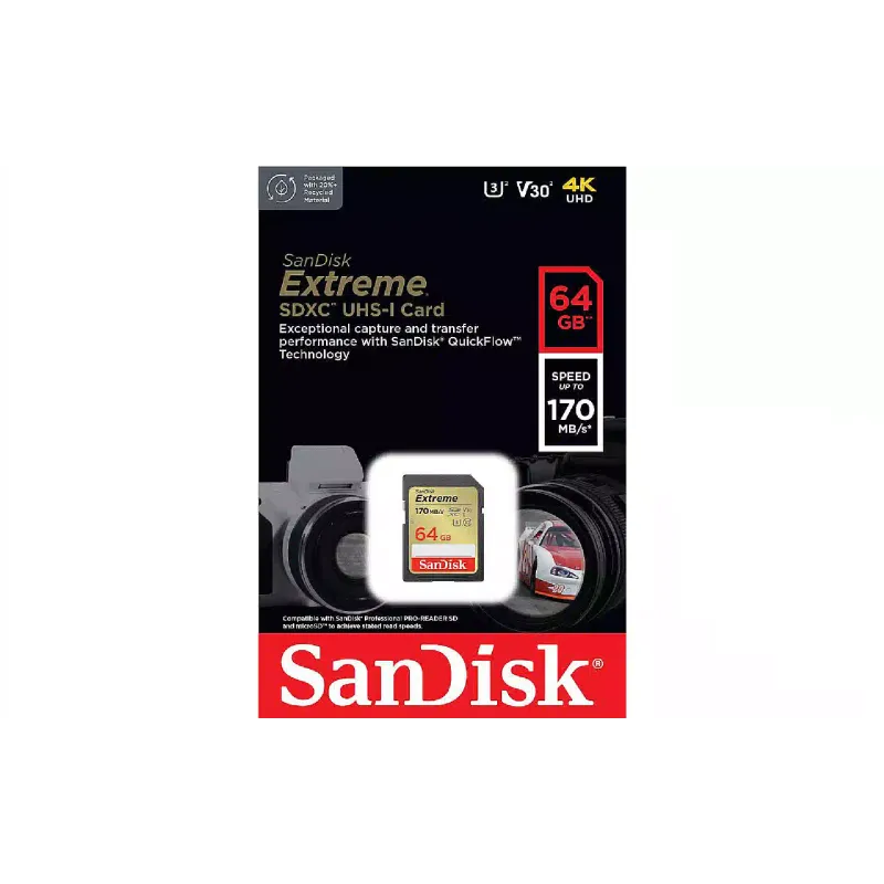بطاقة الذاكرة Sandisk (SDSDXV2-064G-GNCIN)