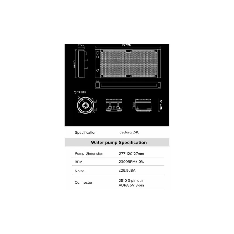 CPU cooler Gamemax  Ice (IceBurg-240-Infinity)
