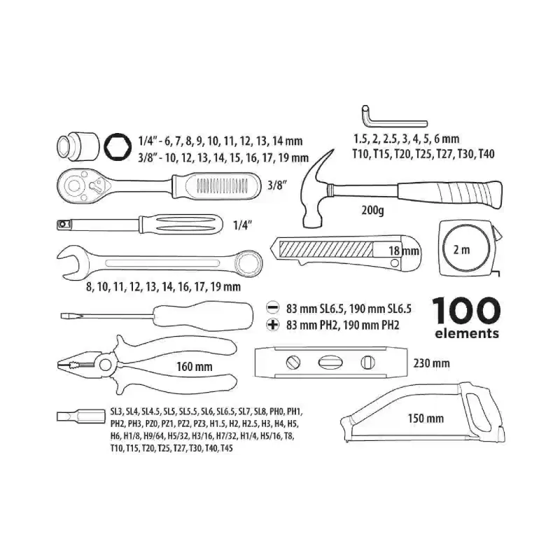 Komplet orodij Top Tools (38D535)