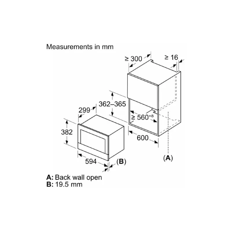 Вбудована мікрохвильова піч Siemens (BE732L1B1), Black