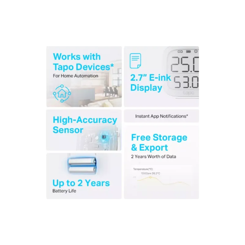 Temperatur- und Feuchtigkeitssensor TP-Link (Tapo T315)