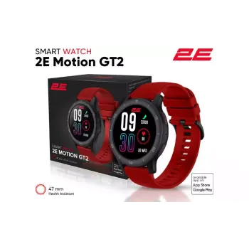 Смарт-годинник 2E Motion GT2 (2E-CWW21BKRD), Black/Red