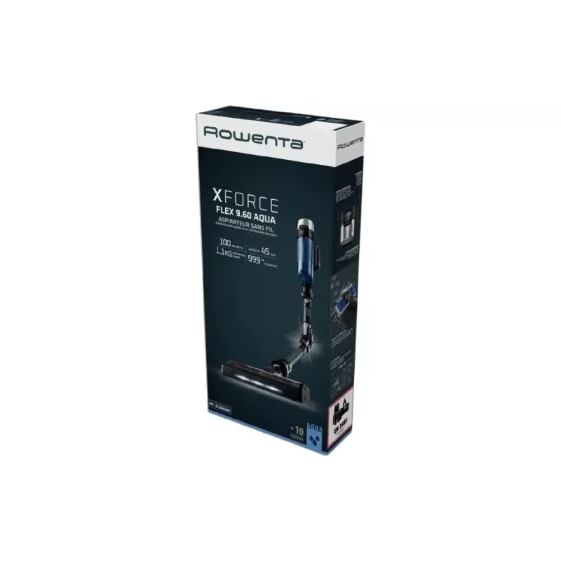 Прахосмукачка Rowenta X-Force 9.6 Aqua Alnimal, Black/Blue (RH20C7WO)