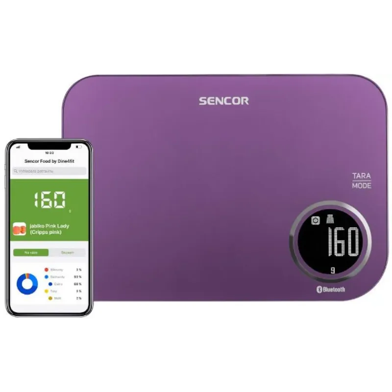 Balanças de cozinha Sencor, Violet (SKS7073VT)