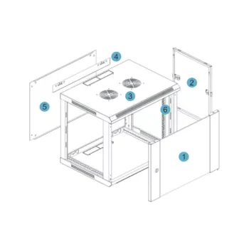 Kleiderschrank Kingda, RAL 9004 (KD-007-6618)
