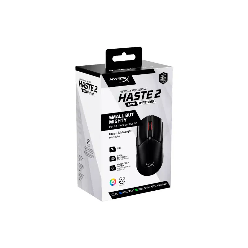 Rato HyperX Pulsefire Haste 2 mini, Black (7D388AA)