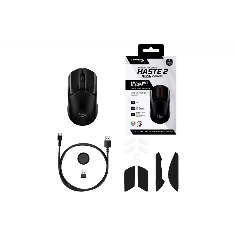 Rato HyperX Pulsefire Haste 2 mini, Black (7D388AA)