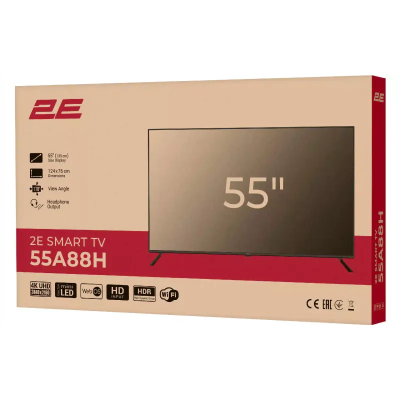 tv 2E, Black (2E-55A88H)