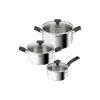 Набор кухонной посуды Tefal Delicious, нерж. сталь/стекло, 6 шт (B925S655)
