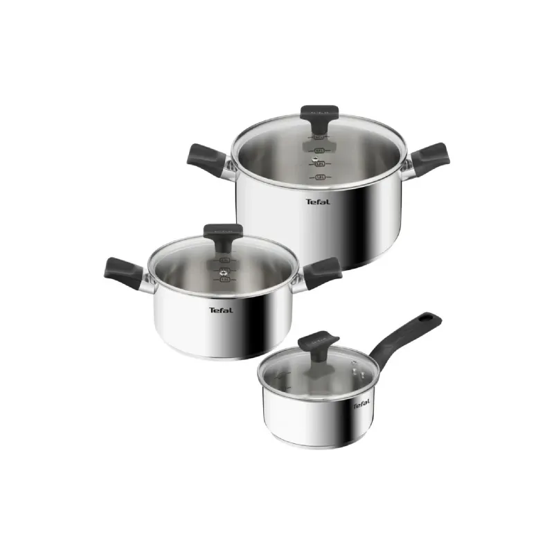 Набор кухонной посуды Tefal Delicious, нерж. сталь/стекло, 6 шт (B925S655)