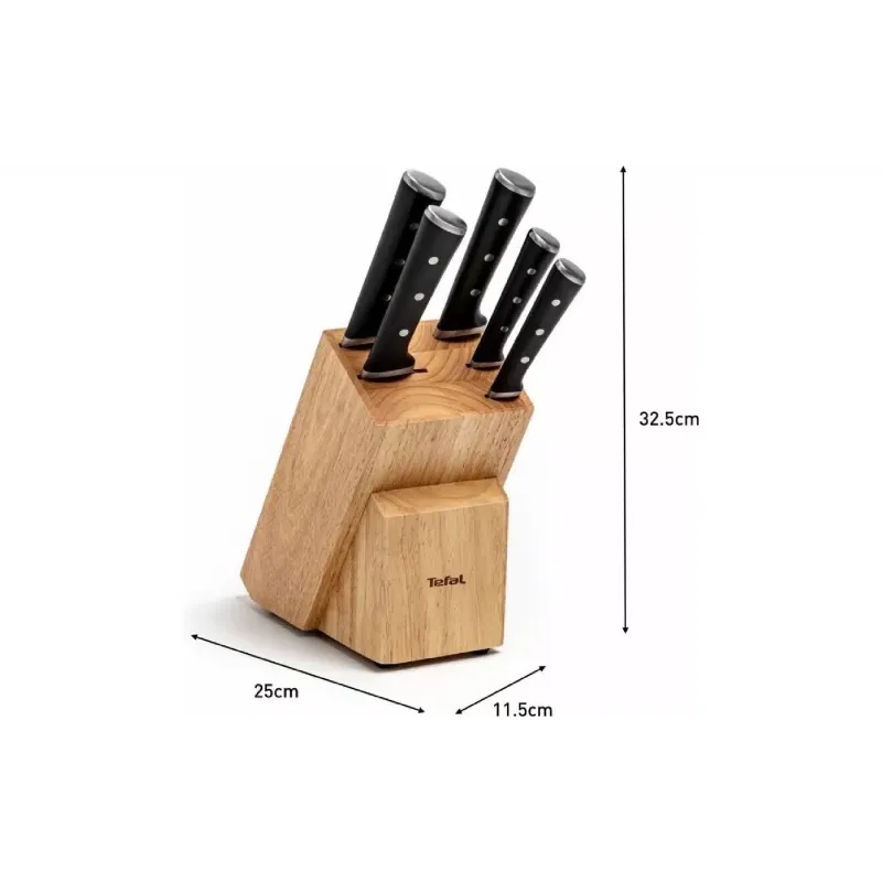 Conjunto de facas Tefal Ice Force, Black (K232S574)