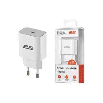 شاحن 2E, White (2E-WC1USBC25W-W)