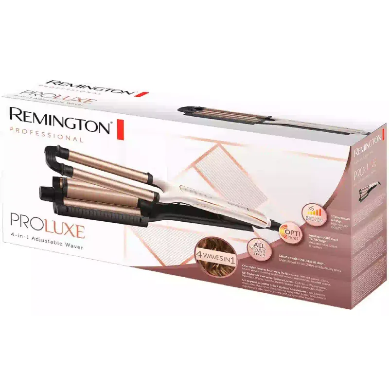 Σίδερο για μπούκλες Remington ProLuxe, White/Gold (CI91AW)
