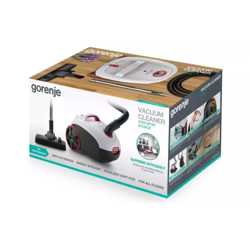 Staubsauger Gorenje, White (VCE21SFWR)
