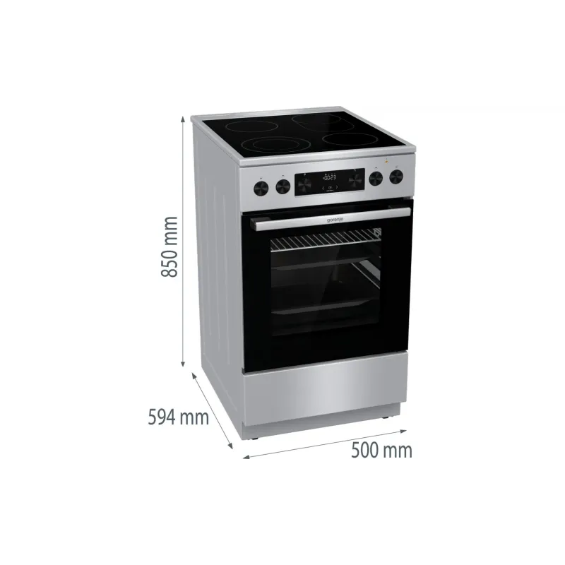 موقد سيراميك زجاجي Gorenje, Stainless steel (GECS5C70XPA)