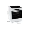 موقد كهربائي Gorenje, White (GECS6C70WC)