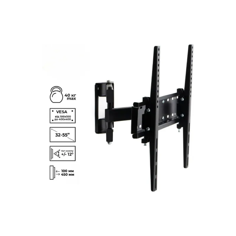 Monitortartó Charmount, Black (TV04T-R3-Black)