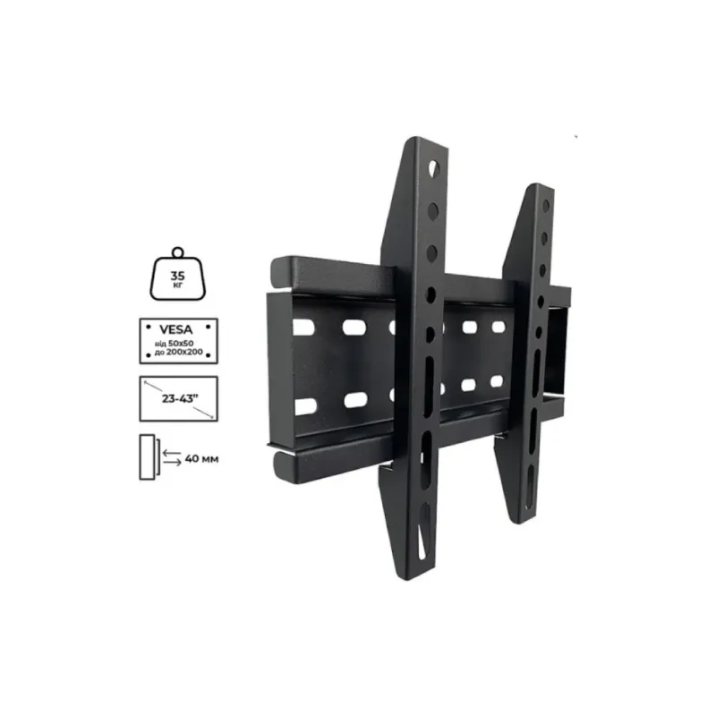 Fali tartó monitorhoz Charmount, Black (TV02F-Black)