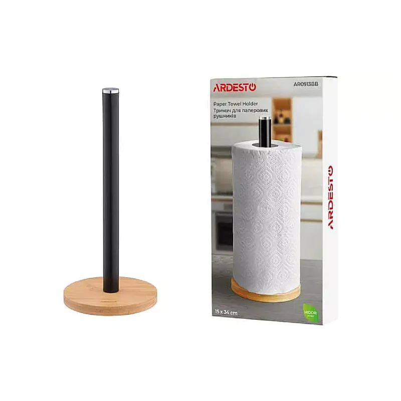 Papírtörlő tartó Ardesto Midori, Black (AR0913BB)