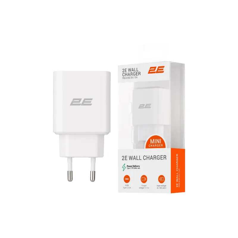 شاحن 2E, White (2E-WC1USBC20W-W)