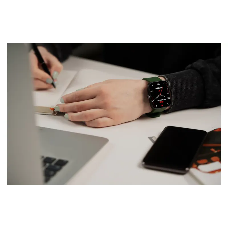 Смарт-годинник 2E Alpha SQ Music Edition (2E-CWW40BKGN), 46 мм, Black/Green