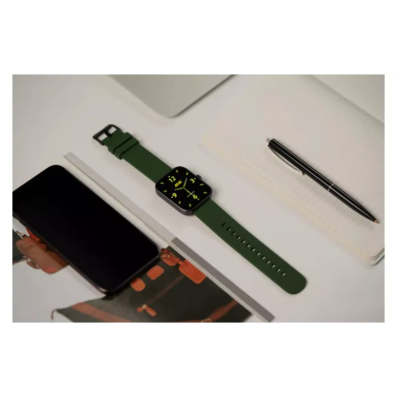 Смарт-годинник 2E Alpha SQ Music Edition (2E-CWW40BKGN), 46 мм, Black/Green