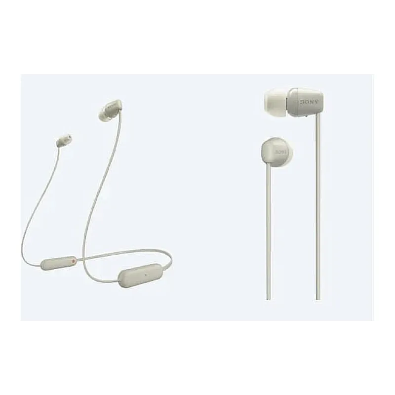 سماعات الرأس Sony WI-C100, Beige (WIC100C.CE7)