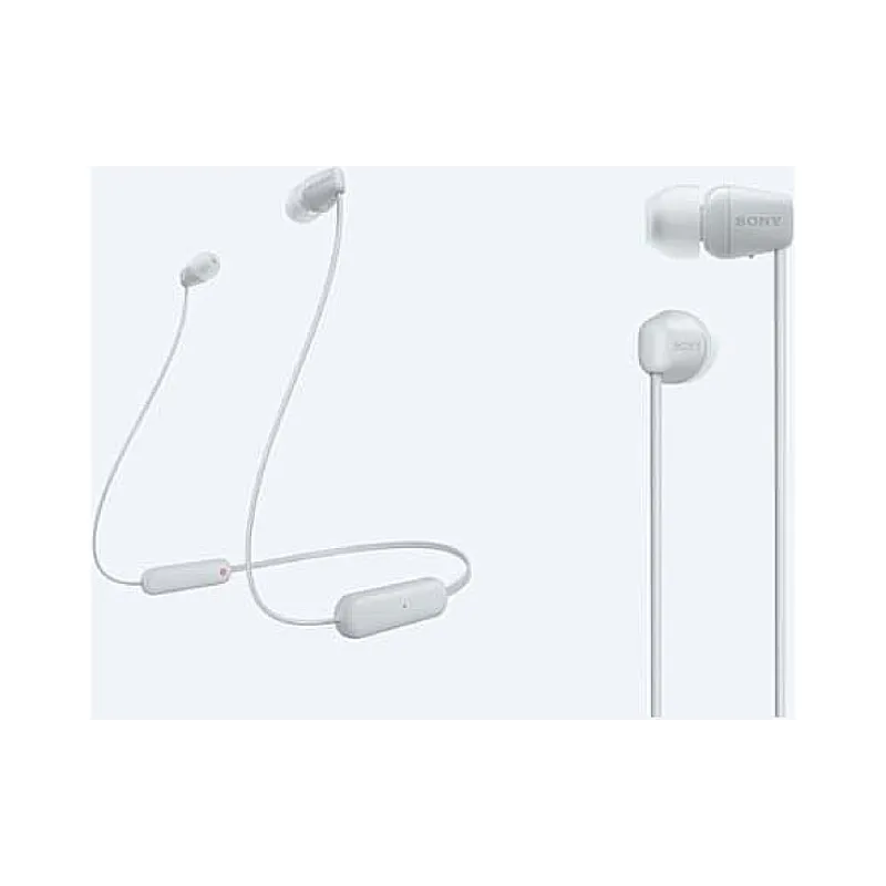 Слушалки Sony WI-C100, White (WIC100W.CE7)