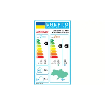 Κλιματιστικό Ardesto, White (ACM-24INV-R32-WF-AG-S)