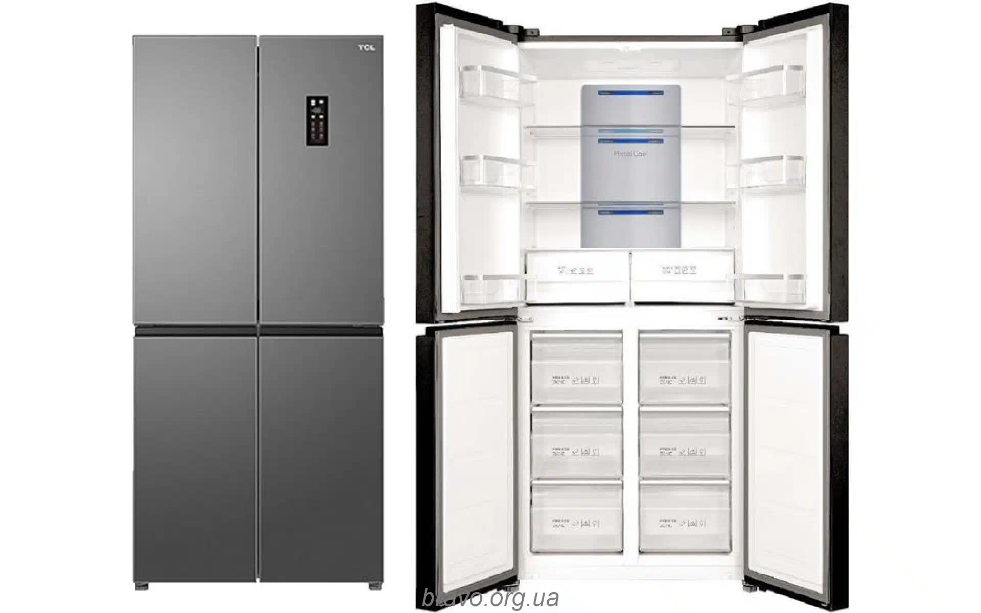 Kühlschrank TCL, Stainless steel (RP470CXE1UA) Kühlschrank TCL, Stainless steel (RP470CXE1UA)