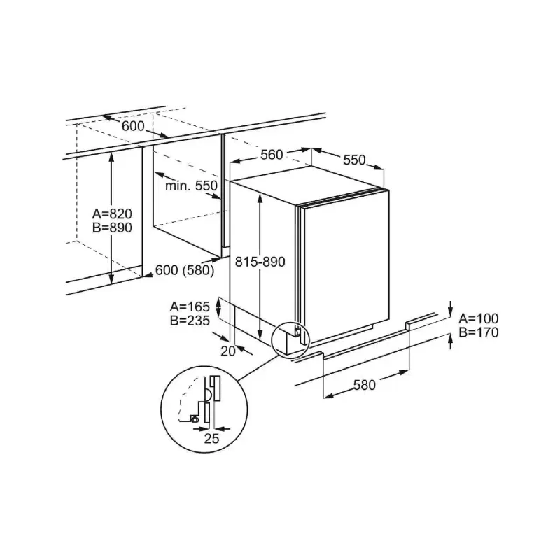 Built-in freezer Electrolux (LYB2AE82S), White