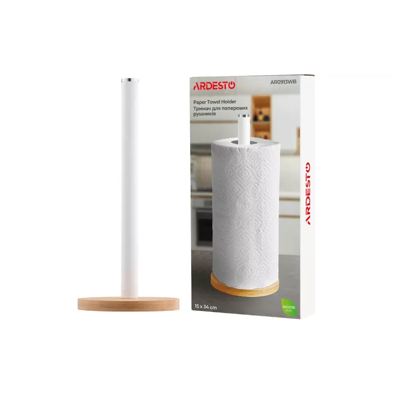 Porta-toalhas de papel Ardesto Midori, White (AR0913WB)