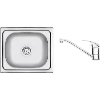 Fregadero de cocina + mezclador Deante (ZENA0103)