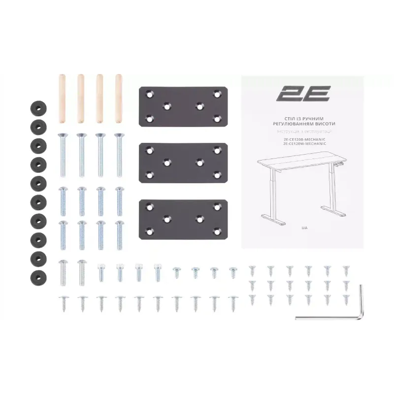 Escritorio de computadora 2E, Black (2E-CE120B-MECHANIC)